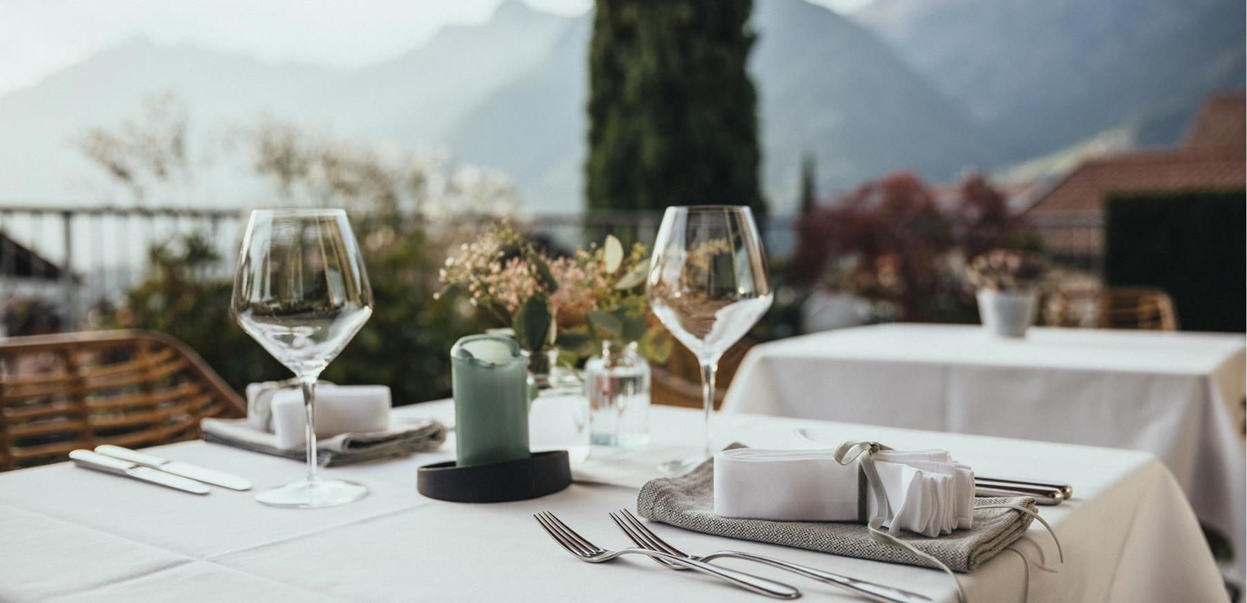 Table for  two on the terrace